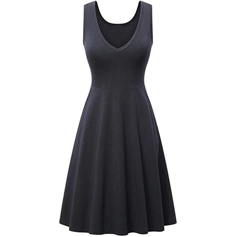 Women Casual V Neck Sleeveless Solid A Line Dress Buy At A Low Prices