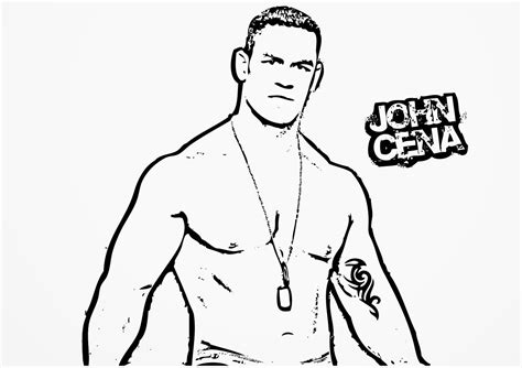 John Cena Coloring Pages Printable Coloring Pages