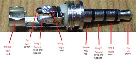 Apple 18 In Audio Jack Color Coded Wiring Diagram For Fixing Broken