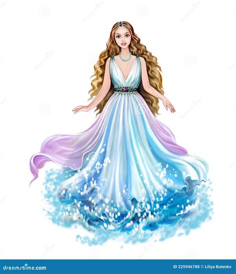 Goddess Of Love And Beauty Aphrodite Stock Illustration Illustration