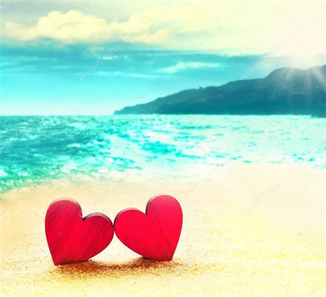 Two Hearts On The Beach Stock Photo By ©catwoman10 77220509