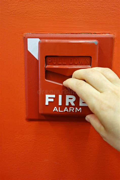 Pulling The Fire Alarm Stock Photo Image Of Fire Dangerous 41356986