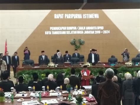 50 Anggota Dprd Tangsel Periode 2019 2024 Resmi Dilantik