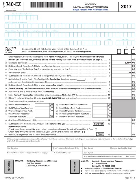 Printable Kentucky State Tax Forms Printable World Holiday