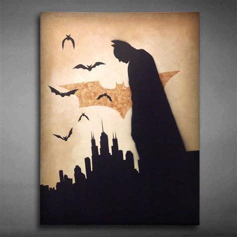 Batman Hand Painted Canvas Art Batman Art Ideas Of Batman Art