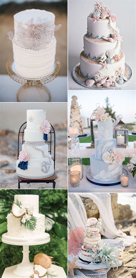 Classic, floral, unique, trendy, and yes chocolate wedding what wedding cake ideas are striking your fancy, i mean sweet tooth, i mean fancy? 18 Adorable Beach Wedding Cakes for Summer Weddings ...