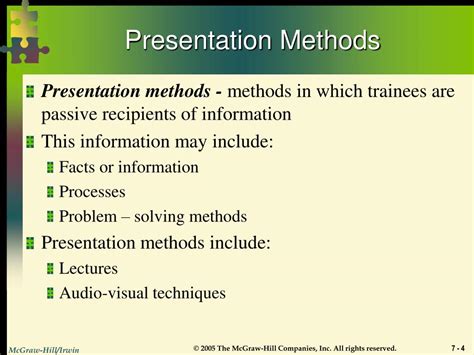 What Are Presentation Methods