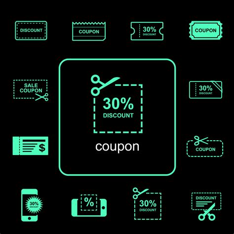 Discount Coupon Icons For Events Set 1101311 Vector Art At Vecteezy