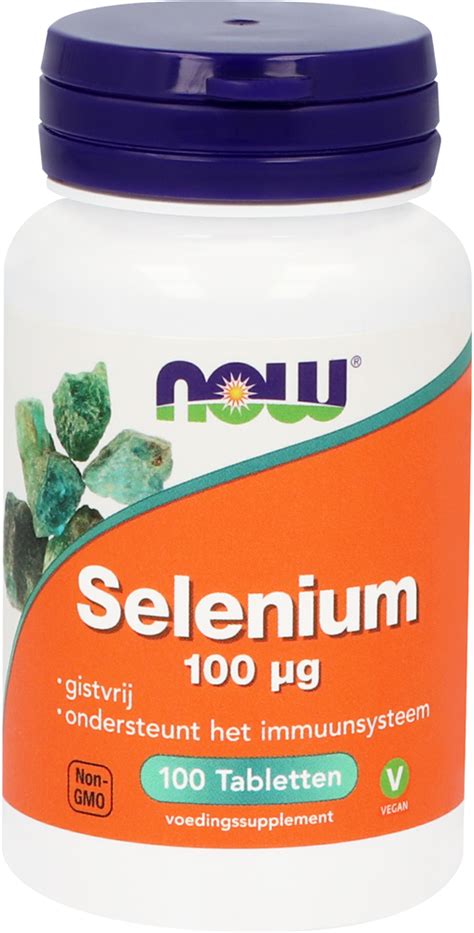 Selenium 100 Mcg Gistvrij 100 Tabletten Now Nova Vitae