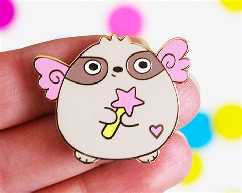 An Adorable Fairy Sloth Mother Enamel Pin To Grant You All The Naps You Want A Hard Enamel