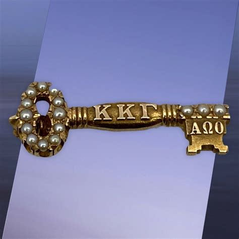 Vintage Kkg Kappa Kappa Gamma Sorority 10k Gold Pearl Badge Pin 1940