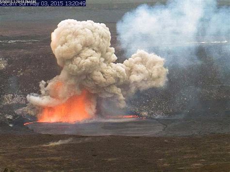 Watch Lava Lake Explodes When Volcano Crater Wall Collapses In Hawaii
