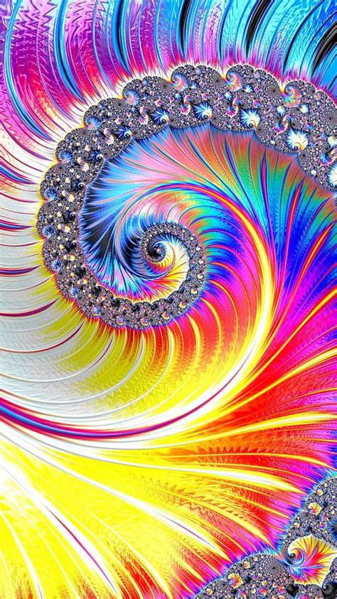 Spiralling Colour Fractal Three Digital Art By Mo Barton Fine Art America