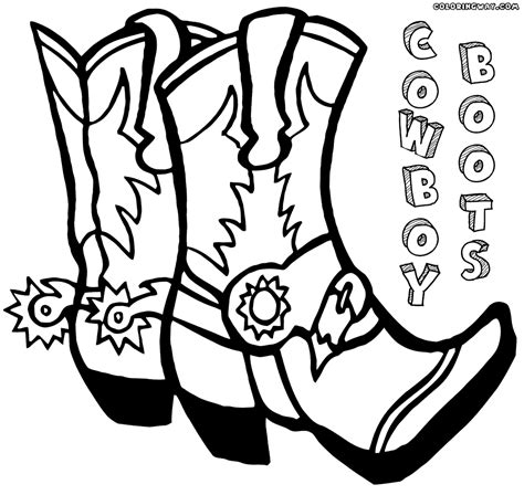 Cowboy boots coloring pages | Coloring pages to download and print