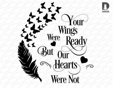Your Wings Were Ready Remembrance Svg Svg Lantern Svg Etsy In