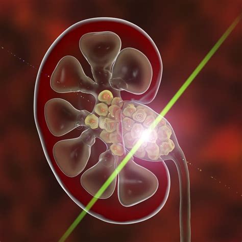 Kidney Stones Treatment Lithotripsy Stock Illustration Illustration