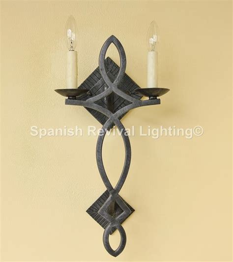 5906 2 Contemporary Iron Wall Sconce Spanish Revival Lighting