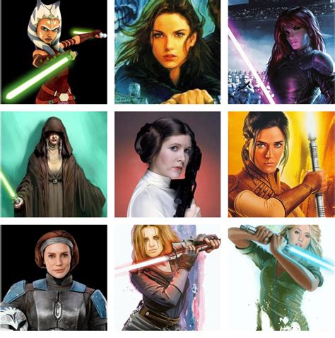 I Made A Collage Of My Favorite Female Star Wars Characters To