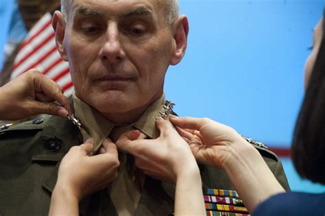 Marine Corps Gen John F Kelly Stands As His Daughter Kate And