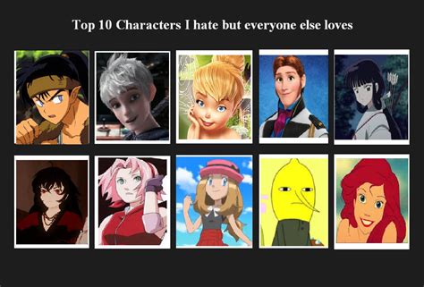 Top 10 Characters I Hate But Everyone Loves By Claire