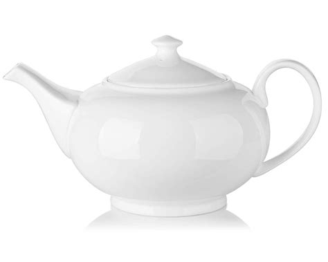 Dowan 6 Cup Teapot With Double Slots White Bone China 1100ml Amazon