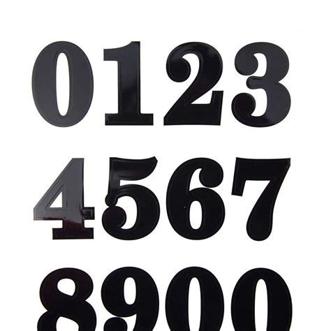 Bold Number Stickers Black 1 12 Inch 24 Piece Number Stickers