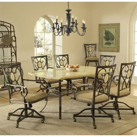 Shop over 100 top dining room chairs with casters and earn cash back all in one place. Hillsdale Brookside 7 Piece Dining Set with Oval Caster ...