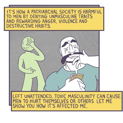 this artist created a powerful comic showing the negative effects toxic masculinity has on men