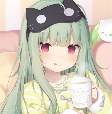 Anime Girl Coffee Wallpaper