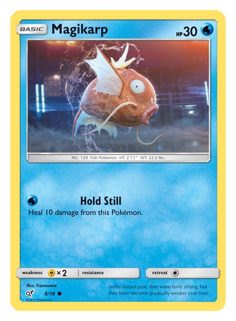 It is known as the fish magikarp is a pathetic excuse for a pokémon that is only capable of flopping and splashing. Magikarp - 8/18 - Holo Common - Pokemon Singles » Detective Pikachu Mini-Set - Collector's Cache