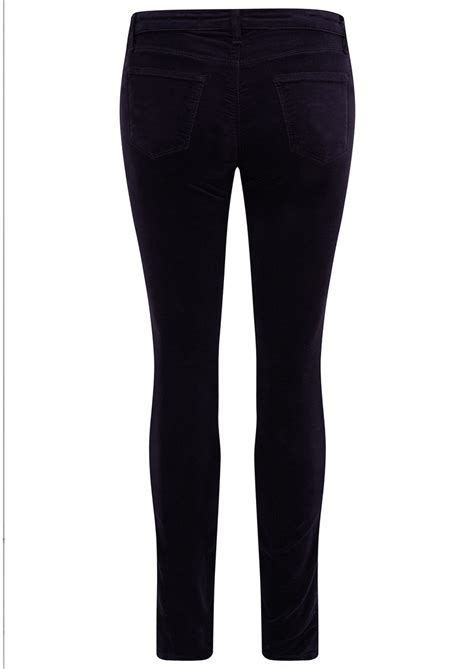 J Brand Mid Rise Super Skinny Velveteen Jeans Twilight Purple