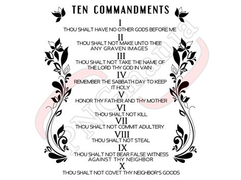 Ten Commandments Kjv Printable Exodus 20 Printable Download And Print