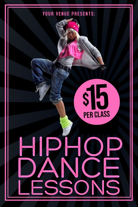 Hip Hop Dance Lessons Poster Template Postermywall