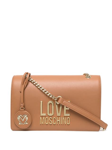 Love Moschino Logo Plaque Crossbody Bag Farfetch