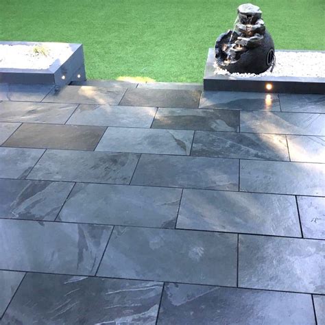 Available in various colours including grey, natural, buff & more. Brazilian Black Slate Paving 600x300 is one of our most ...