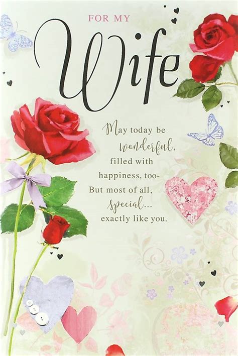Lovely Wife Birthday Greeting Card Cards Love Kates E Birthday Cards For Wife Birthdaybuzz