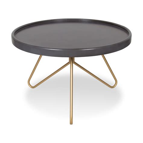 You can also use your coffee table as the focal point when entertaining by using it to serve drinks and snacks at arm's reach from the couch. Maxey 30-Inch Round Coffee Table, Gray and Gold (gray ...