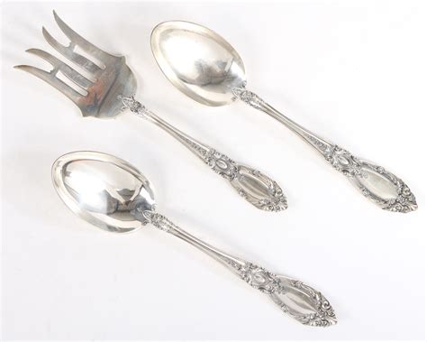Lot Detail Towle King Richard Sterling Serving Spoons And Fork