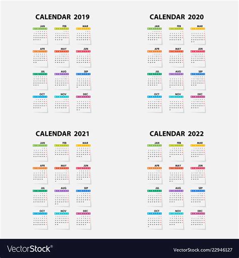 2019 2022 Calendar
