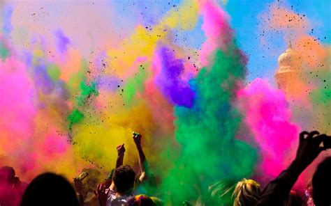Download People Colors Holiday Holi Hd Wallpaper