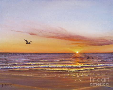 Sunset On The Gulf Painting By Joe Mandrick Fine Art America