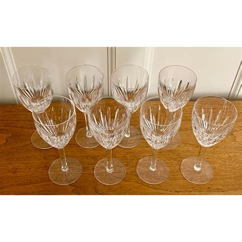 1980s Set Of 8 Waterford Crystal Carina Water Wine Glasses Chairish