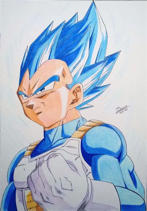 Vegeta Super Saiyan Blue Drawing