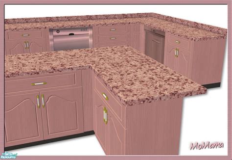 The Sims Resource Nk Kitchen Counters Dusty Pink