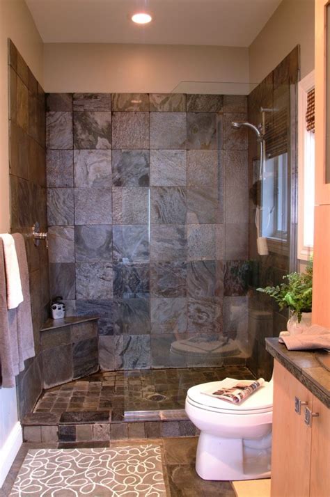 Shower baths remain a popular option in compact. Bathroom , Ideas of Doorless Walk in Shower for Small ...