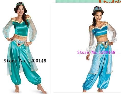 Aladdin Jasmine Princess Adult Belly Dancer Cosplay Costume Adult