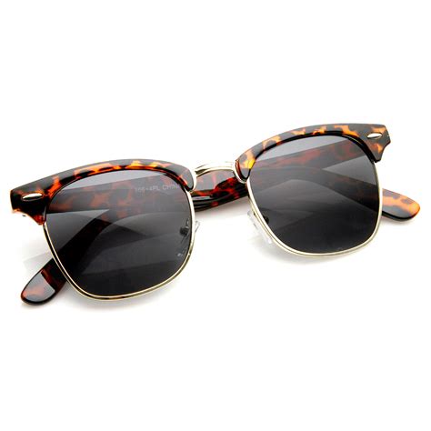polarized classic half frame semi rimless horn rimmed sunglasses sunglass la