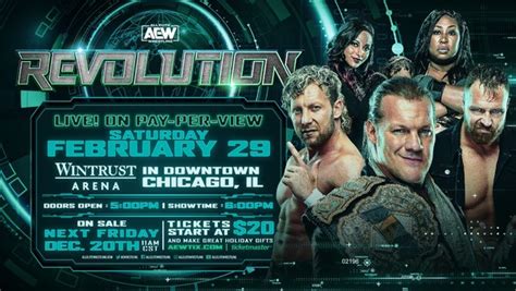 Watch aew revolution 2021 ppv jacksonville, florida livestream and full show. AEW Revolution PPV Confirmed For 29 February 2020