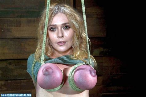 Elizabeth Olsen Nipple Torture Big Breasts Fake Celebrity Fakes U