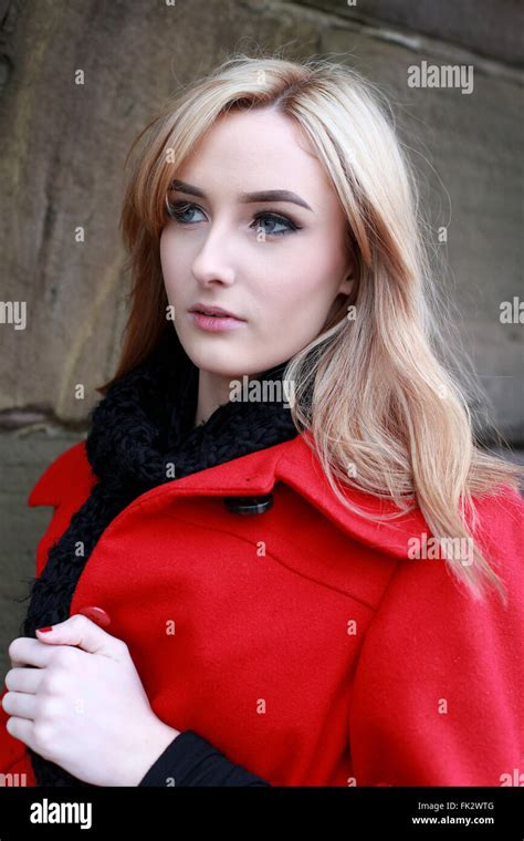 Blonde Black Jacket Hi Res Stock Photography And Images Alamy